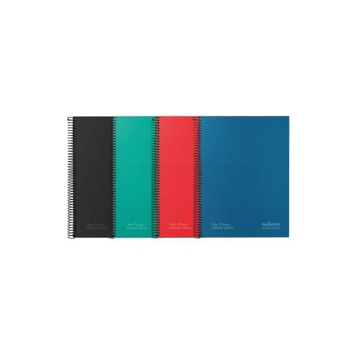 Bloc Navigator Micro.Tapa Extra A4+ 80H Cuadric.5X5 80G Surtido (5 Col. Vivos) 5 unidades