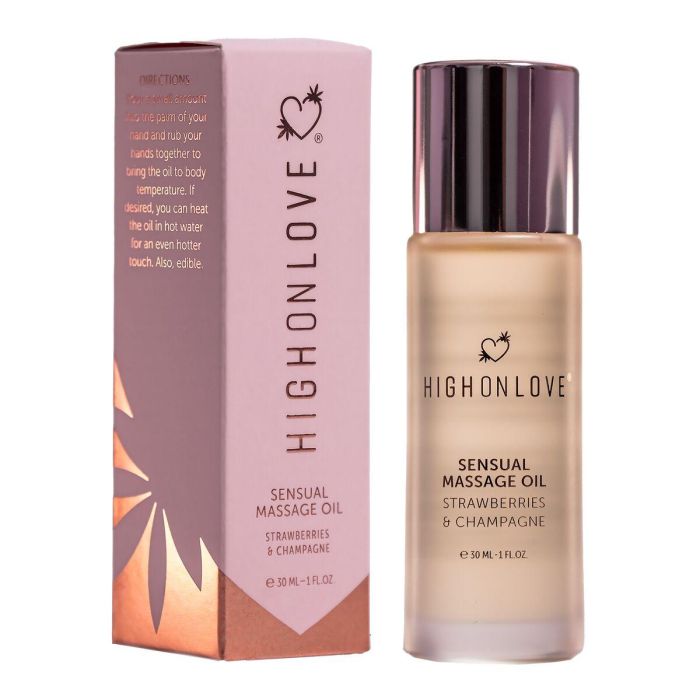 Aceite de Masaje Erótico Highonlove Fresa Vino Espumoso de Fresa 30 ml 5