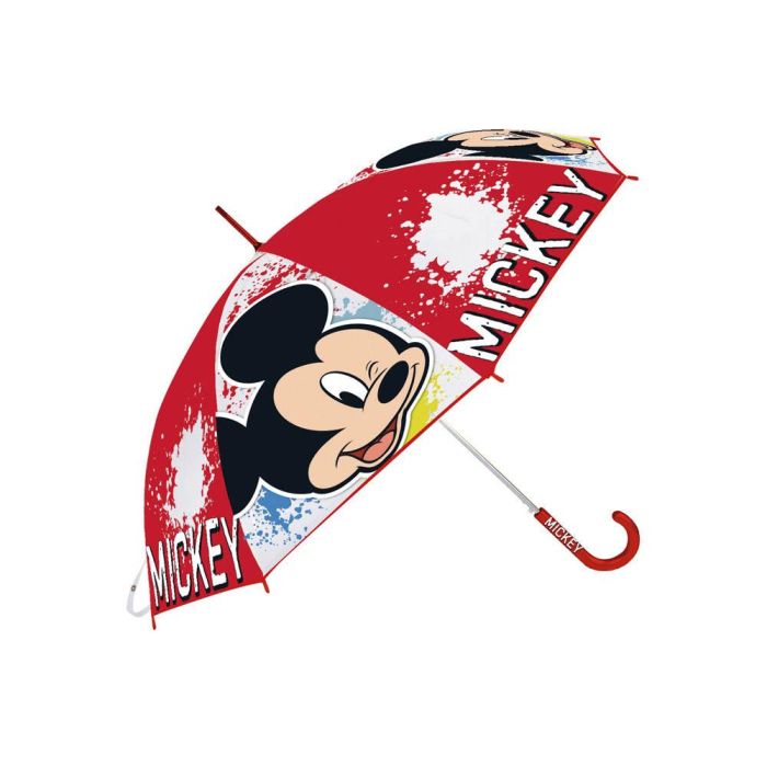 Paraguas Mickey Mouse Happy Smiles Rojo (Ø 80 cm)