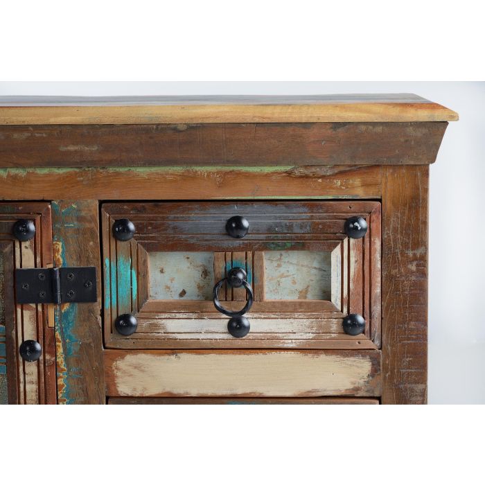 Giner Y Colomer Aparador Madera Reciclada Multicolor 80x110 cm 2 Puertas 3 Cajones 3 Giner Y Colomer Aparador Madera Reciclada Multicolor 80x110 cm 2 Puertas 3 Cajones 3