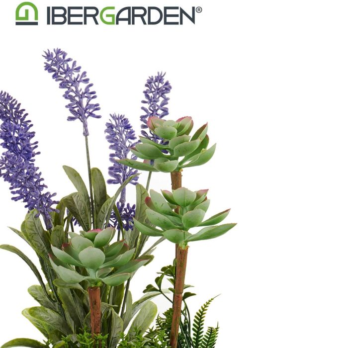 Planta Artificial Lavanda Maceta Cemento Med Ibergarden 23x31x16 cm - Gris, Verde, Morado (8 Unidades) 2 Planta Artificial Lavanda Maceta Cemento Med Ibergarden 23x31x16 cm - Gris, Verde, Morado (8 Unidades) 2