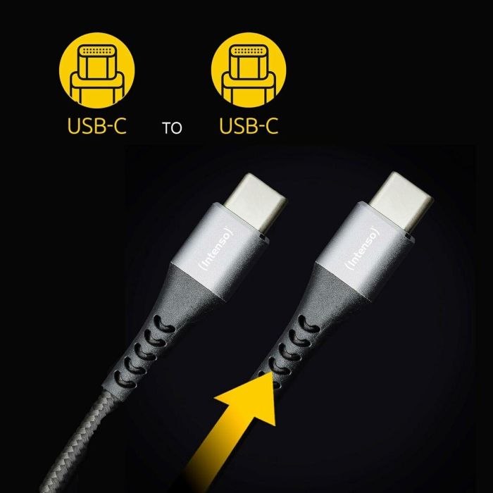 Cable USB-C a USB-C INTENSO C315C Negro 3 Cable USB-C a USB-C INTENSO C315C Negro 3