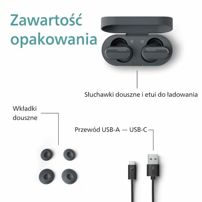 Philips TAT3508BK/00 Auriculares Inalámbricos True Wireless Bluetooth 5.3 con Cancelación de Ruido Híbrida IPX4 Negro 8 Philips TAT3508BK/00 Auriculares Inalámbricos True Wireless Bluetooth 5.3 con Cancelación de Ruido Híbrida IPX4 Negro 8