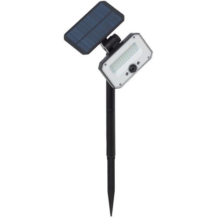 Foco exterior - BRILLIANT - JOPLIN - LED y solar - Detector - Plástico y vidrio - 4 W - Negro 2