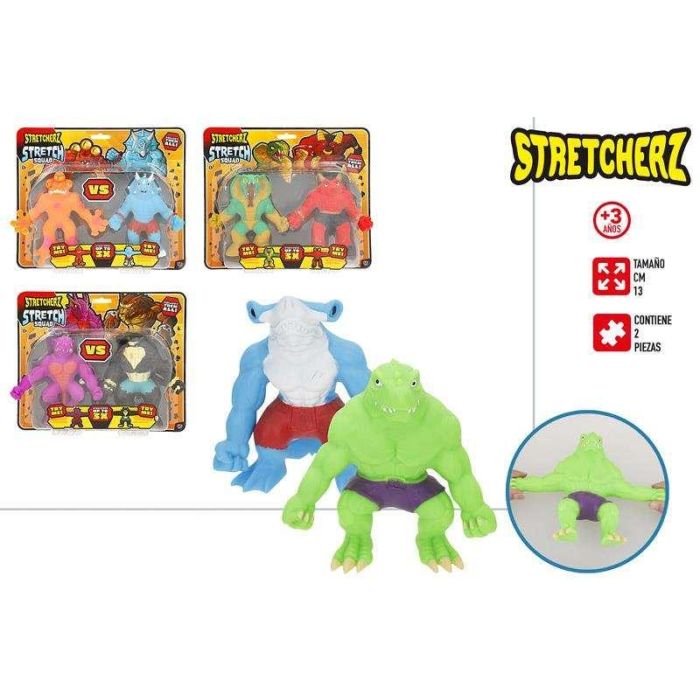 Figura estirable stretcherz pack 2 monstruos 13 cm - modelos surtidos 1