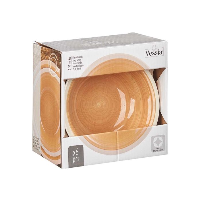 Plato Hondo Gres Beige Borde 21Cm Vessia (36 Unidades) 2 Plato Hondo Gres Beige Borde 21Cm Vessia (36 Unidades) 2
