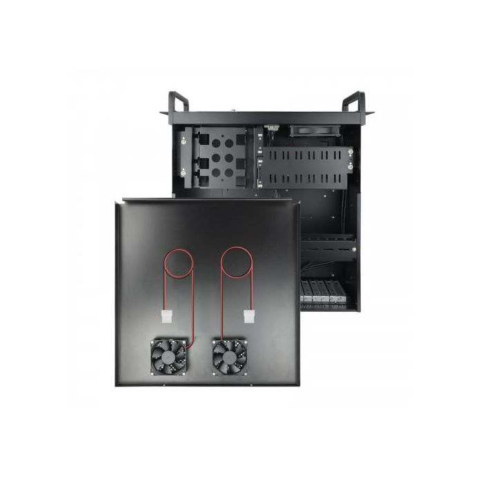 TooQ RACK-406N-USB3 Armario Rack 19" 4U de Pared ATX, 2x USB 3.0, Ventiladores, Acero, Negro con Cerradura 4