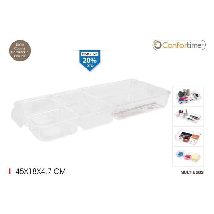 Confortime Bandeja Organizador PS 45 x 18 x 4.7 cm (12 Unidades)