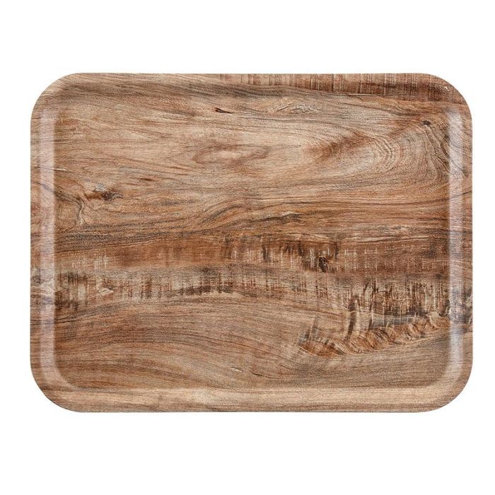 CAMBRO - MA3646-E89 - Bandeja Madeira rectangular laminada de superficie antideslizante - 36 x 46 cm - Texturizado Olivo claro - Venta 1 unidad.