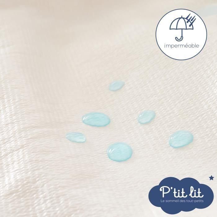 Juego de 2 protectores de colchón antiácaros para bebé - para moisés, capazo y cochecito - Alese impermeable - Lazo 100% algodón - 40x80 cm 2 Juego de 2 protectores de colchón antiácaros para bebé - para moisés, capazo y cochecito - Alese impermeable - Lazo 100% algodón - 40x80 cm 2