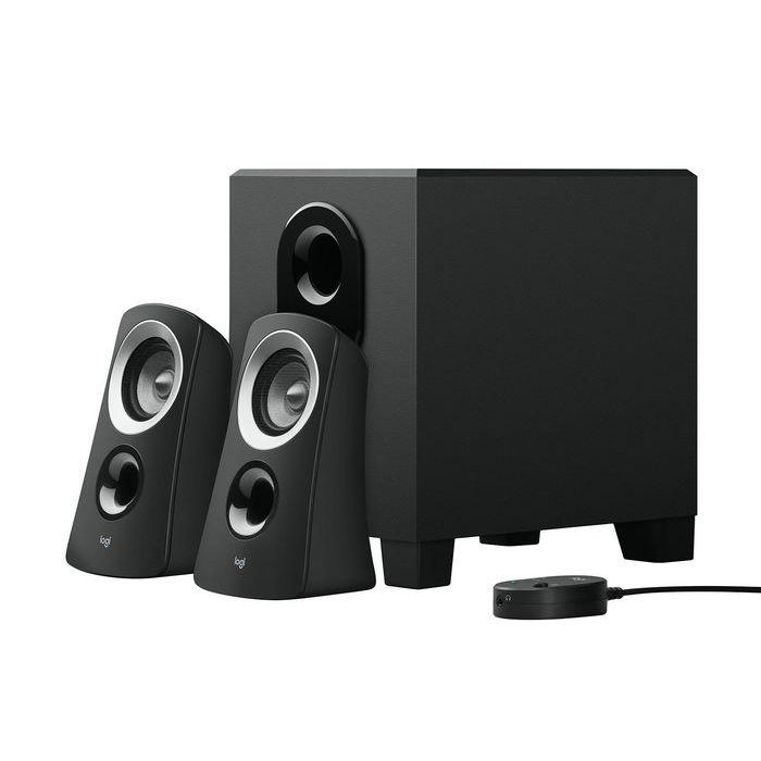 Logitech 980-000413 Conjunto de Altavoces 2.1 Canales, 25W RMS, Subwoofer, para PC, Color Negro 2