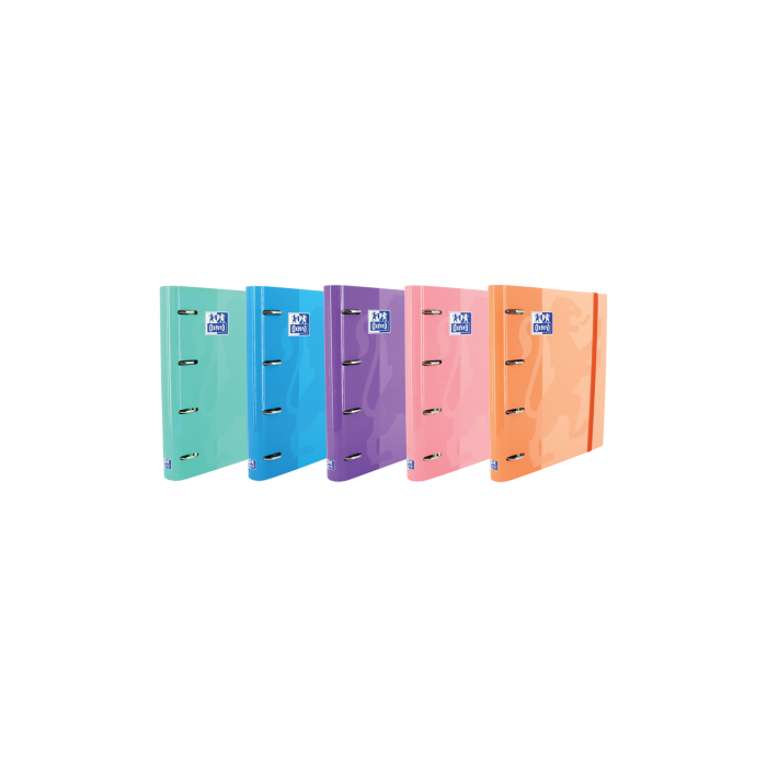 Oxford Europeanbinder Classic Carpeta de Anillas 4x35mm A4+ Recambio 100 Hojas con Goma Elástica y Lomo Ergonómico 5