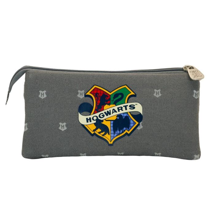 Estuche Portatodo Triple HS Greyly Harry Potter Gris 1 Estuche Portatodo Triple HS Greyly Harry Potter Gris 1