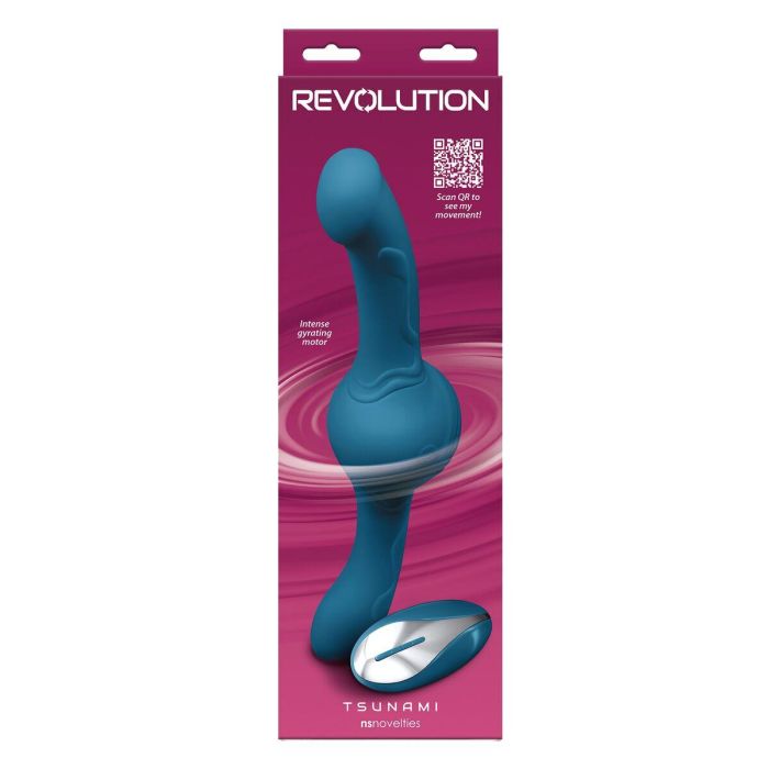 Consolador de Doble Penetración NS Novelties Revolution Azul 1 Consolador de Doble Penetración NS Novelties Revolution Azul 1