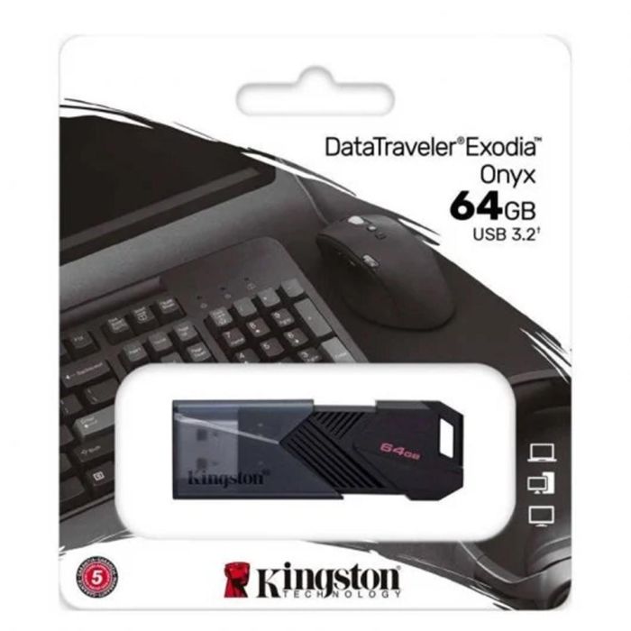 Kingston DTXON/64GB Unidad Flash USB DataTraveler Exodia Onyx 64GB USB 3.2 Gen 1 Negro Mate Capuchón Móvil para Rápidas Transferencias 2 Kingston DTXON/64GB Unidad Flash USB DataTraveler Exodia Onyx 64GB USB 3.2 Gen 1 Negro Mate Capuchón Móvil para Rápidas Transferencias 2