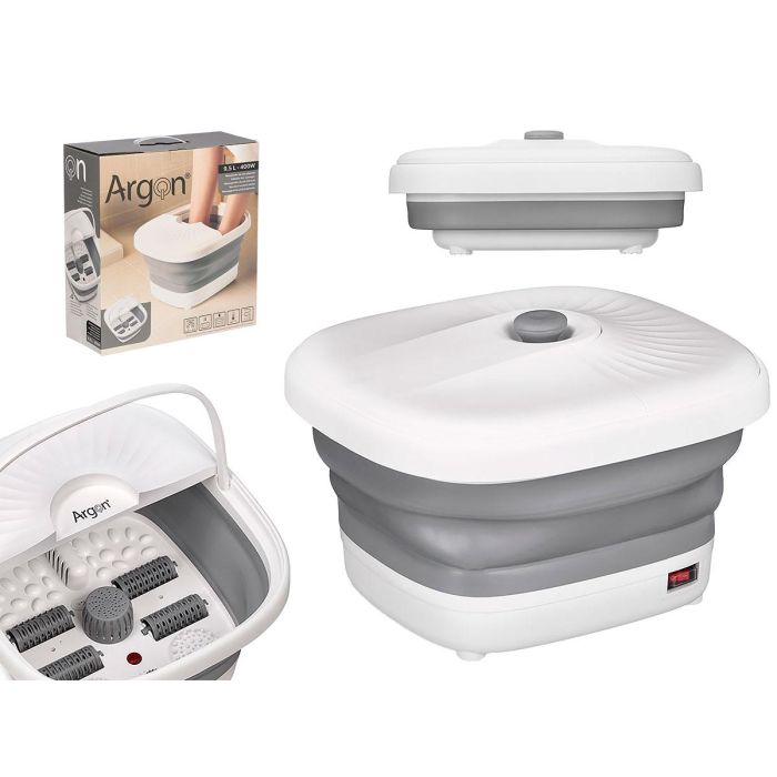 Argon Masajeador de Pies Plegable Silicona 9,5L 400W – Calienta y Mantiene Temperatura – Blanco/Gris – 38x34,5x11 cm (Set de 6) 0 Argon Masajeador de Pies Plegable Silicona 9,5L 400W – Calienta y Mantiene Temperatura – Blanco/Gris – 38x34,5x11 cm (Set de 6) 0