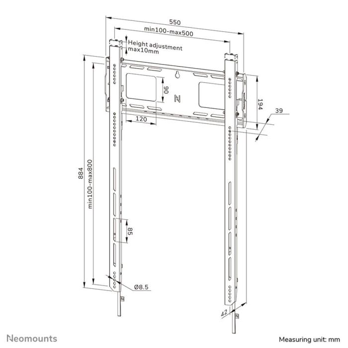 Soporte TV Neomounts WL30-750BL18P 100 kg 98" 14