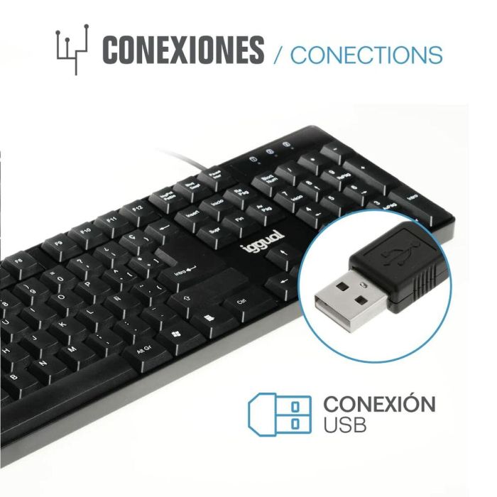 Teclado iggual CK-FRAMELESS-105T Negro 1 Teclado iggual CK-FRAMELESS-105T Negro 1