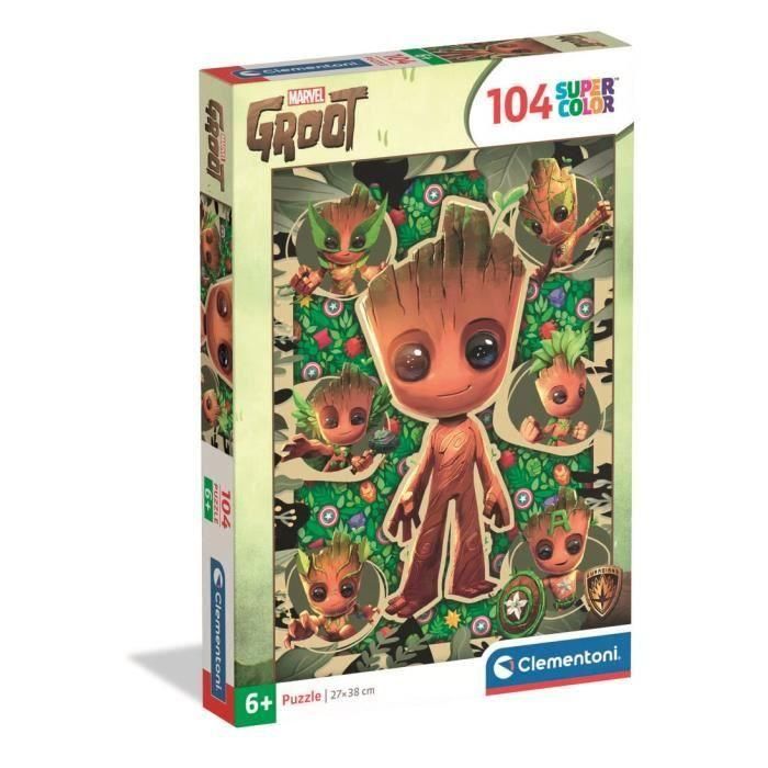 CLEMENTONI - 104 piezas - Marvel, Groot CLEMENTONI - 104 piezas - Marvel, Groot