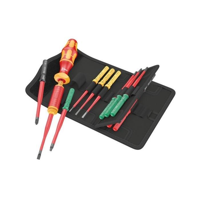 Wera 05006605001 Juego Destornilladores Kraftform Kompakt VDE 15 Torque extra slim 1 TIE, aislados, 15 piezas