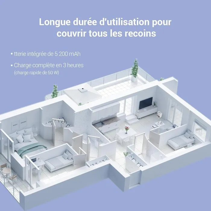 Ezviz Aspiradora Robot RS2 con Base - Lavado, Secado y Recarga Automáticos - 4000 Pa 3