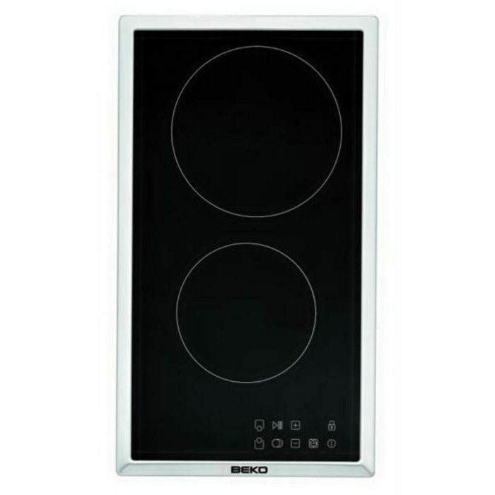 Beko HDMC32400TX Placa vitrocerámica 2 zonas 3000W, ancho 30 cm, con mandos frontales, revestimiento de vidrio, marco inoxidable, negra. 7