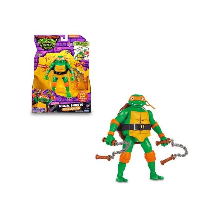 Famosa Figura Tortugas Ninja Deluxe Articulada con Sonidos de Batalla y Accesorios de Armas de Plástico 15cm - Modelos Surtidos - Edad 4+ Años 5