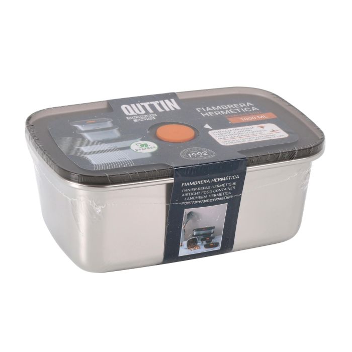 Fiambrera hermética rectangular 1000 ml Quttin (12 Unidades) 6 Fiambrera hermética rectangular 1000 ml Quttin (12 Unidades) 6