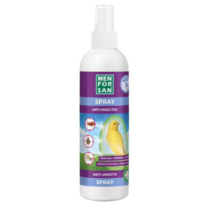 Men For San Spray Repelente Anti Insectos para Aves de Corral (Gallinas, Pollos) con Geraniol contra Piojos y Ácaros 500ml