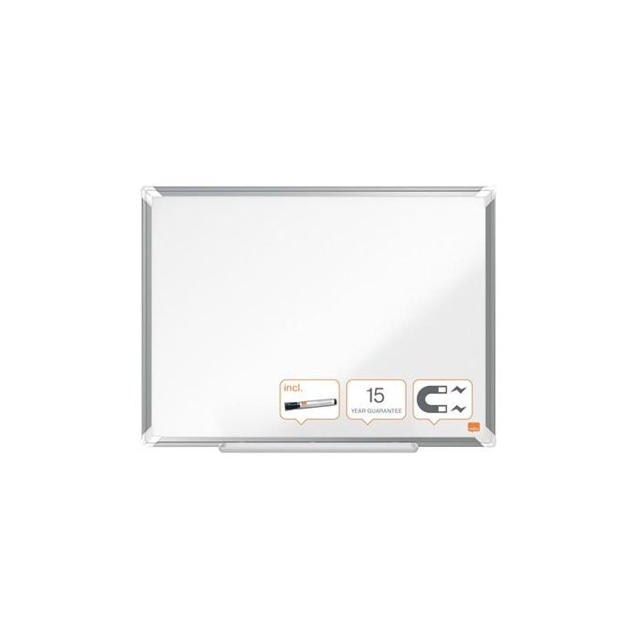 Pizarra Blanca Magnetica Nobo Premium Plus Lacada Marco Aluminio 60X45 Cm 3