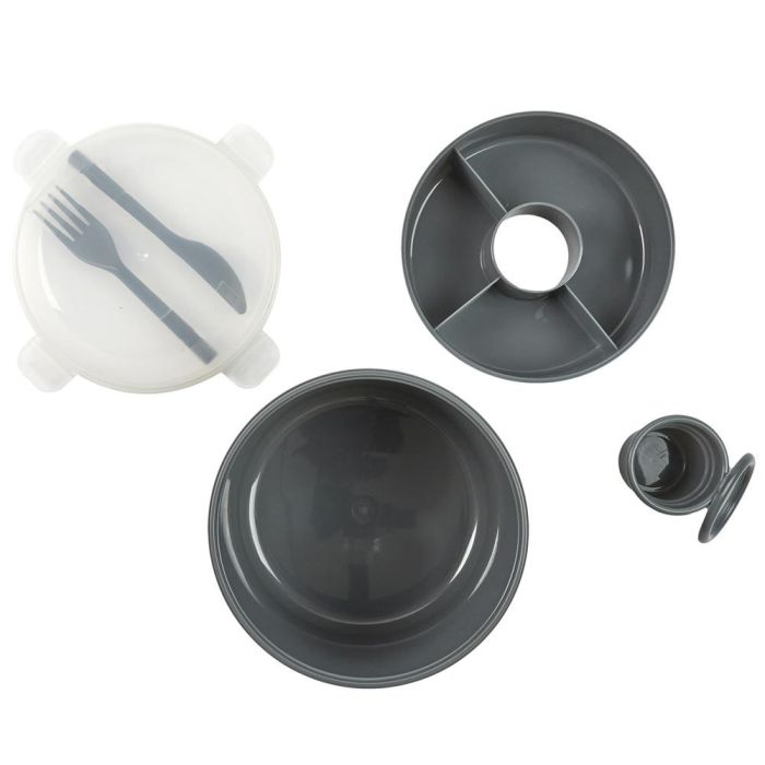 Cook Concept Fiambrera Take Away Cilíndrica con Cubiertos 1.4 L Colores Surtidos 4