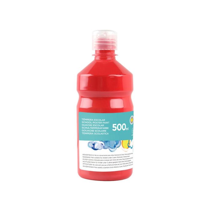 Tempera Liquida Liderpapel Escolar 500 mL Rojo 1