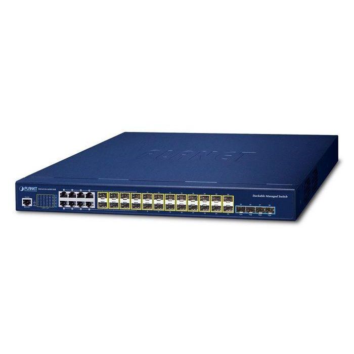 Planet SGS-6310-16S8C4XR Switch Gestionable L3 Apilable 24 Puertos Gigabit SFP/TP + 4 SFP+ 10G con Alimentación Redundante Planet SGS-6310-16S8C4XR Switch Gestionable L3 Apilable 24 Puertos Gigabit SFP/TP + 4 SFP+ 10G con Alimentación Redundante