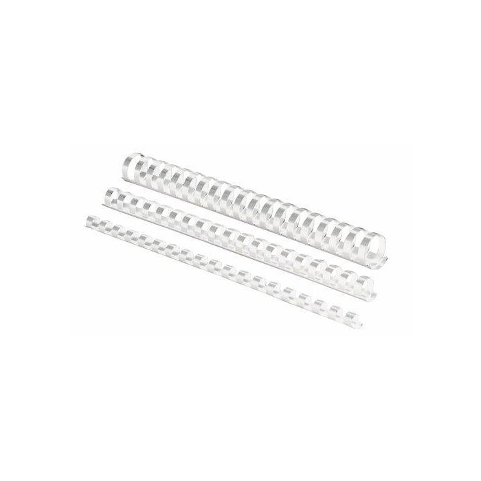 Canutillo Plastico Fellowes 21 Anillas Paso Us Blanco 38 Mm Ovalado Caja De 50