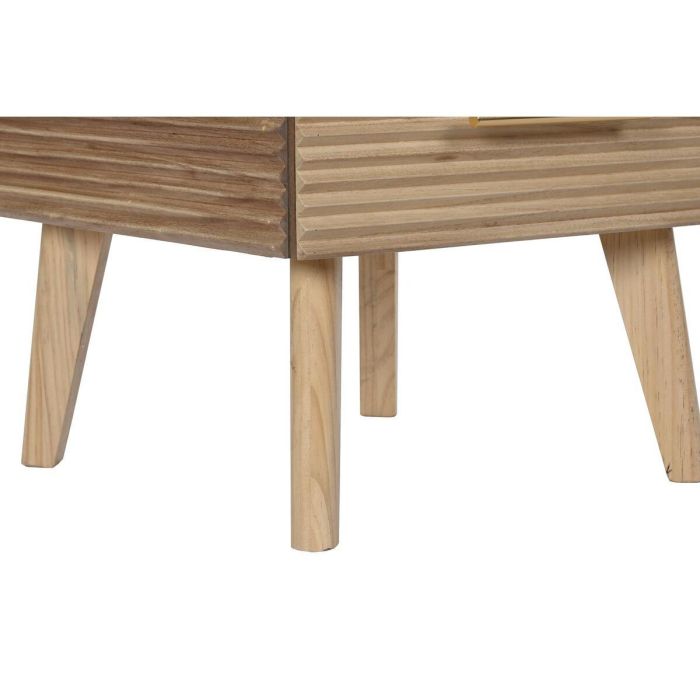 Cómoda DKD Home Decor Dorado Marrón claro Madera Madera de Paulonia Madera MDF Scandi 45 x 40 x 100 cm 42 x 40 x 100 cm 2