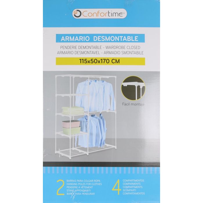 Armario Desmontable 115x50x170 cm - Confortime (3 Unidades) 1