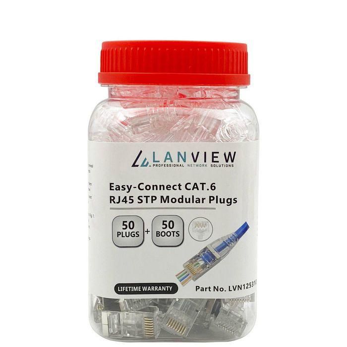Lanview RJ45 STP plug Cat6 for AWG23-24 stranded/solid conductor 7 Lanview RJ45 STP plug Cat6 for AWG23-24 stranded/solid conductor 7