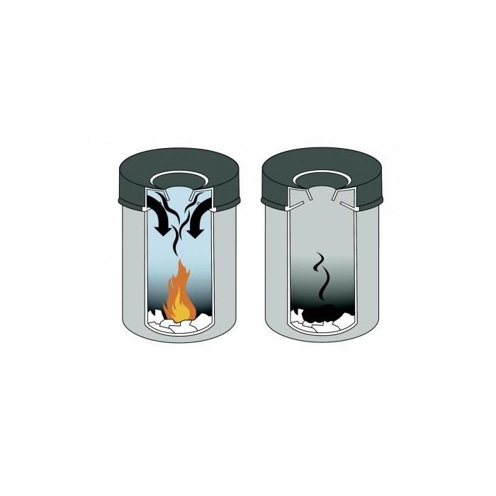 Durable 3307-01 Papelera redonda Safe de acero de 60 litros en color negro con tapa de aluminio y sistema antivacío 2 Durable 3307-01 Papelera redonda Safe de acero de 60 litros en color negro con tapa de aluminio y sistema antivacío 2