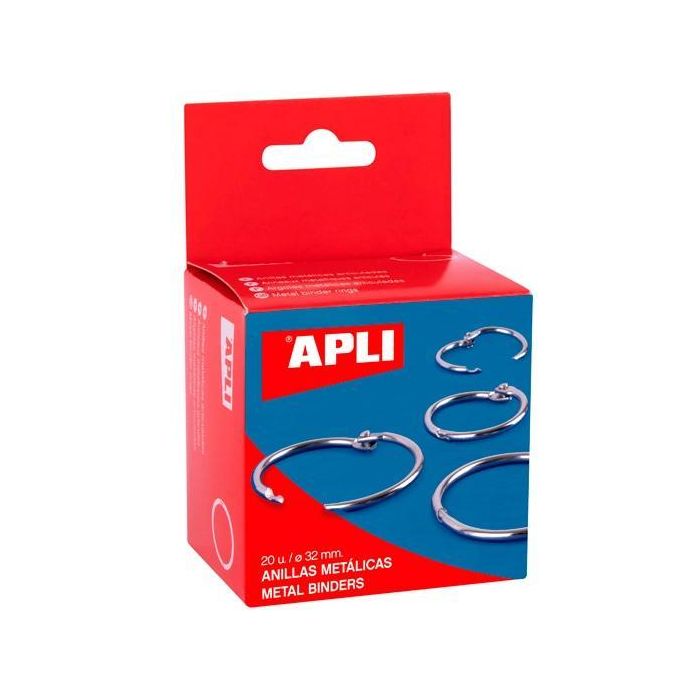 Apli Anillas Metálicas Articuladas Ø32 mm Caja 20 Ud Niqueladas Apli Anillas Metálicas Articuladas Ø32 mm Caja 20 Ud Niqueladas