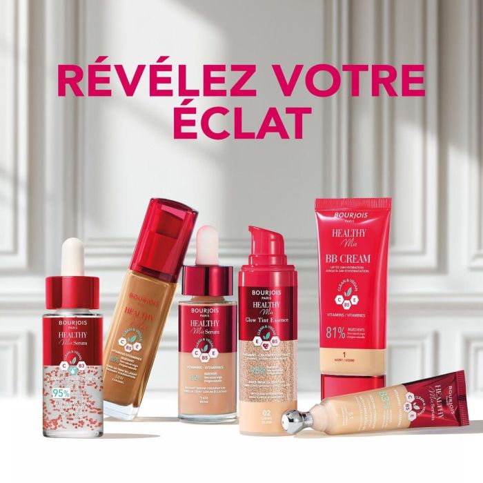 Bourjois HEALTHY MIX SERUM Base Iluminador Hidratante 30 ml – Con Vitamina C y Niacinamida, Fórmula Vegana 1