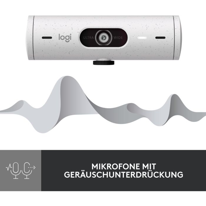 Logitech Webcam Brio 500 1080p 4MP, Autofocus, Rightlight 4 HDR, dFoV 90°, Micrófono Estéreo, Tapa Privacidad, USB-C, Blanco Crudo 2 Logitech Webcam Brio 500 1080p 4MP, Autofocus, Rightlight 4 HDR, dFoV 90°, Micrófono Estéreo, Tapa Privacidad, USB-C, Blanco Crudo 2