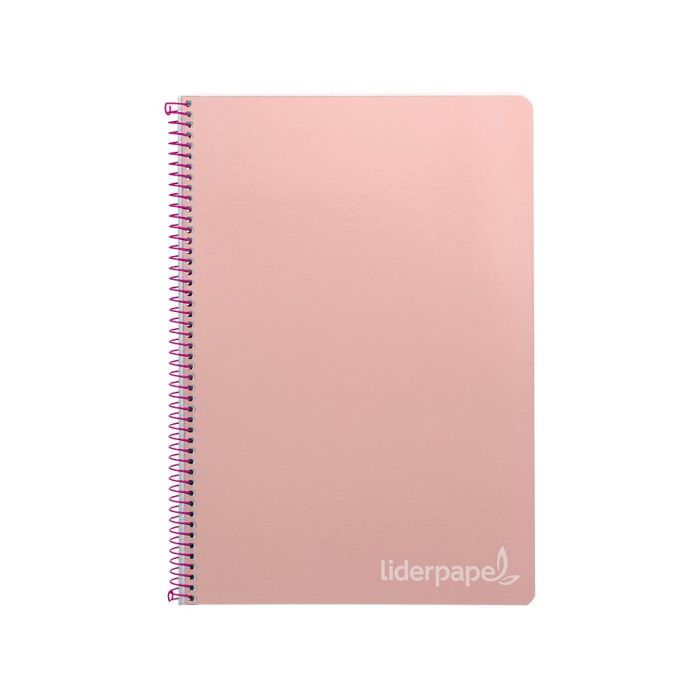 Cuaderno Espiral Liderpapel Folio Witty Tapa Dura 80H 75 gr Cuadro 4 mm Con Margen Color Rosa 5 unidades 3