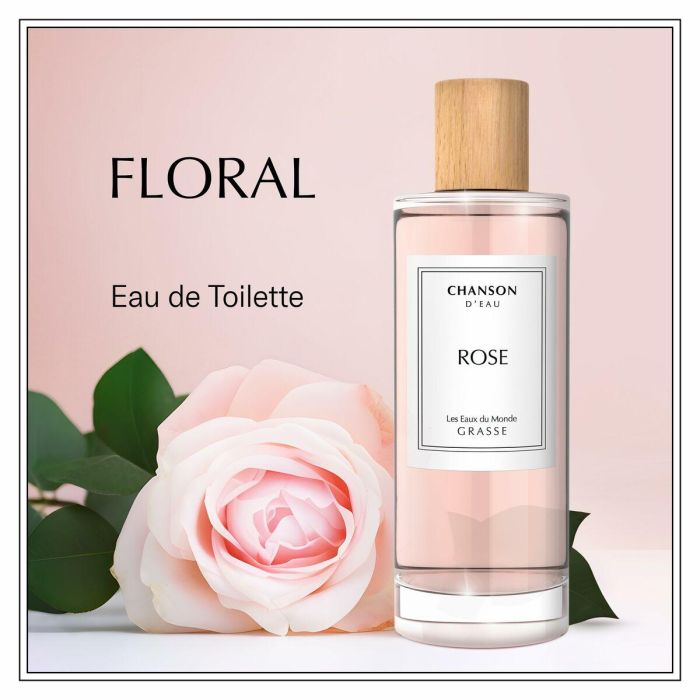 Chanson D'Eau Les Eaux du Monde ROSE Eau de Toilette para Mujer, Fragancia Floral de Rosas con Pomelo y Lichi, Vapo 100 ml 2
