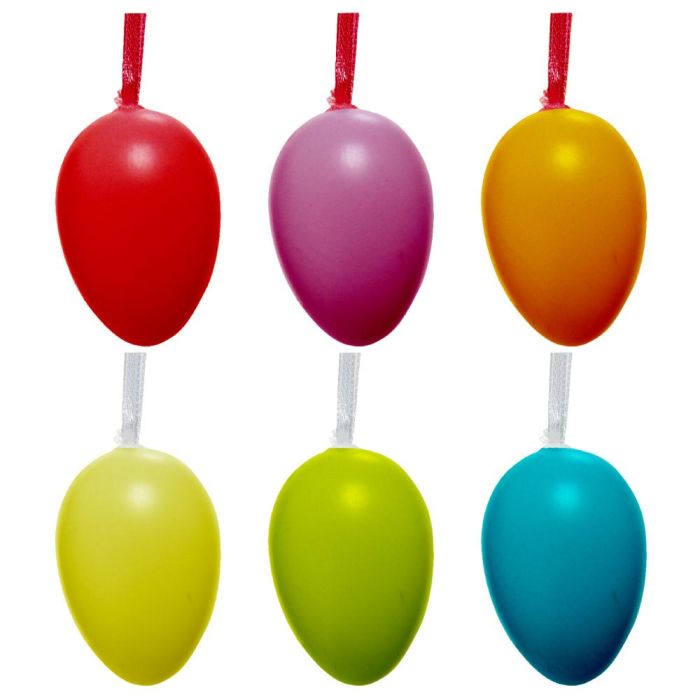 Decoris Conjunto de 6 Huevos de Pascua de Plástico para Pintar, Ø4x6cm, Colores Surtidos 0 Decoris Conjunto de 6 Huevos de Pascua de Plástico para Pintar, Ø4x6cm, Colores Surtidos 0