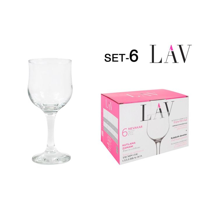 Set de 6 Copas para Vino Tinto 240 cc NEVAKAR - Lav (4 Cajas) Set de 6 Copas para Vino Tinto 240 cc NEVAKAR - Lav (4 Cajas)