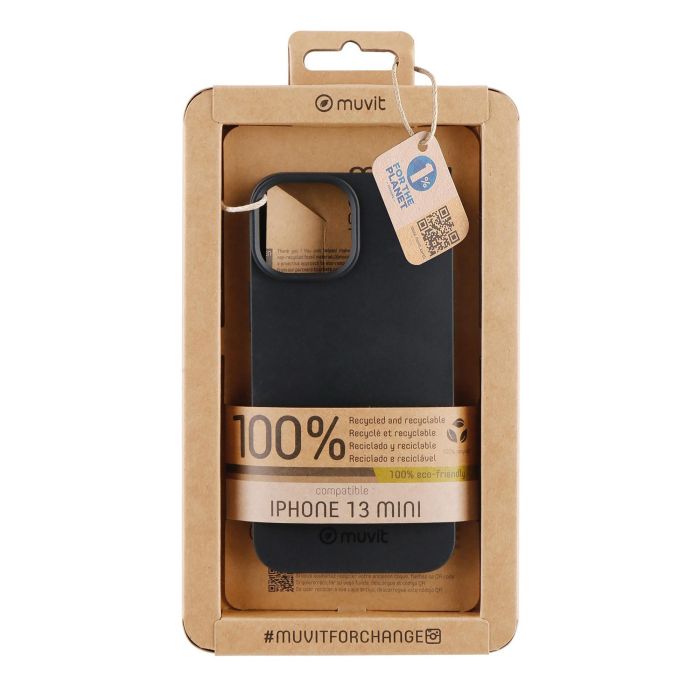 Muvit Funda Recycletek para Apple iPhone 13 - Ecológica y Reciclable Muvit Funda Recycletek para Apple iPhone 13 - Ecológica y Reciclable