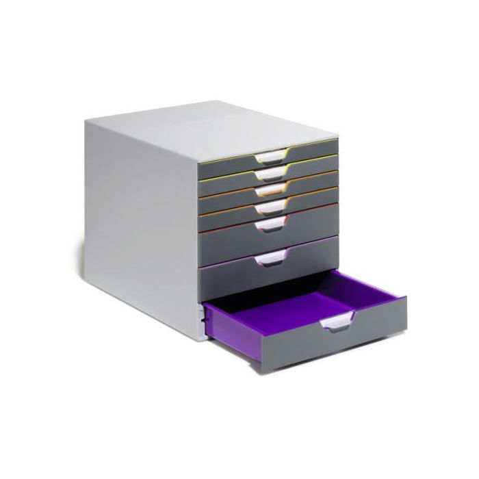 Durable 760758 Módulo 7 Cajones Varicolor®7 Cajonera A4 Gris Multicolor Plástico ABS 7 Durable 760758 Módulo 7 Cajones Varicolor®7 Cajonera A4 Gris Multicolor Plástico ABS 7