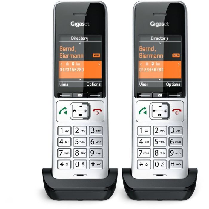 Gigaset COMFORT 500HX duo Teléfono DECT/analógico inalámbrico doble Altavoz Identificador de llamadas Negro/Plata 1 Gigaset COMFORT 500HX duo Teléfono DECT/analógico inalámbrico doble Altavoz Identificador de llamadas Negro/Plata 1