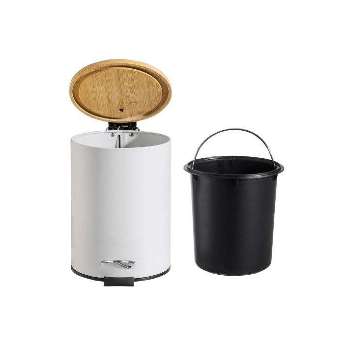 Inde Cubo Pedal Metal Bambú 3L 17x17x22.7 cm Surtido 10