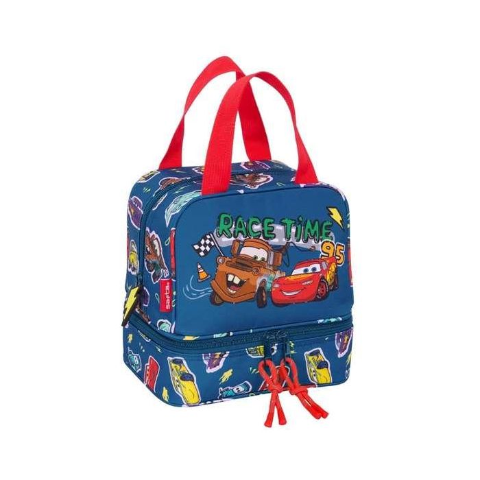 Portameriendas Cars Racing Azul marino 20 x 20 x 15 cm